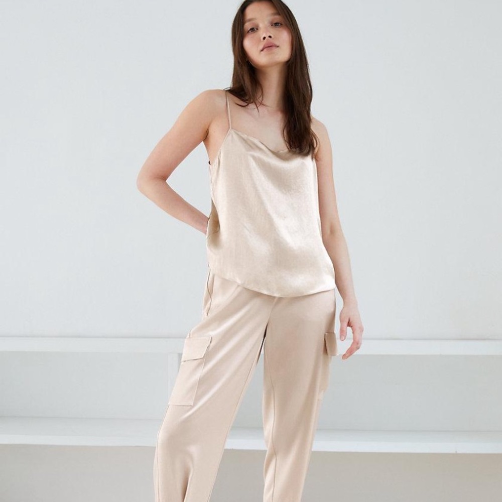Aritzia Babaton Benji Camisole in Denude/Champagne Tank Top